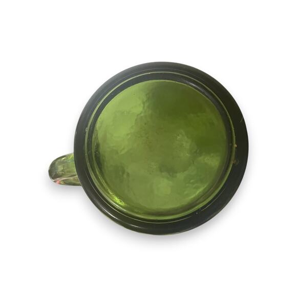 Vintage Hazel Atlas Harlequin Diamond Pattern Glass Pitcher 64 oz. Avocado Green - Picture 4 of 5